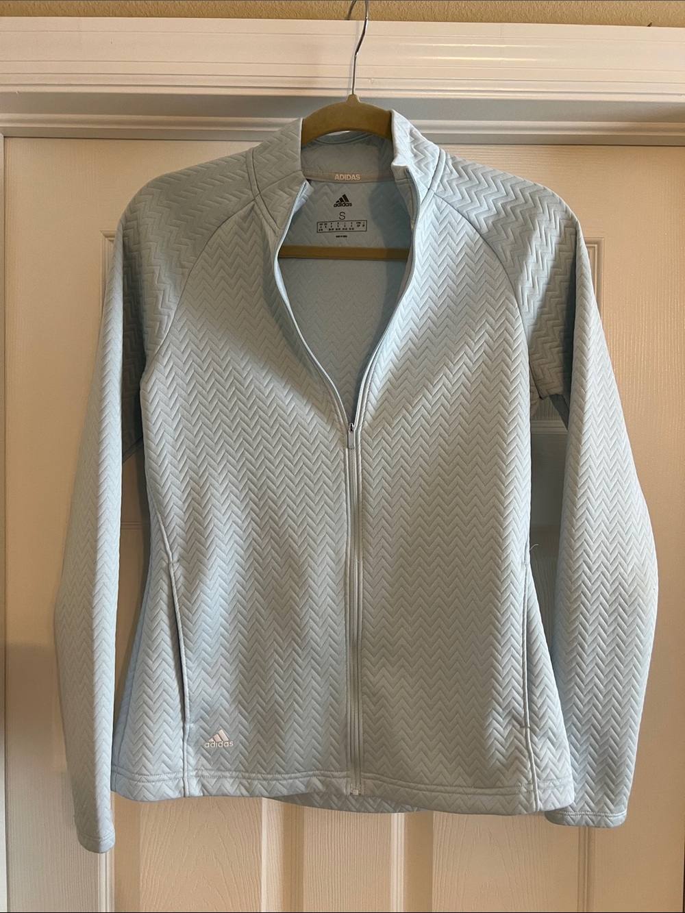 adidas Women’s Pale Blue Full-Zip Utility Jacket